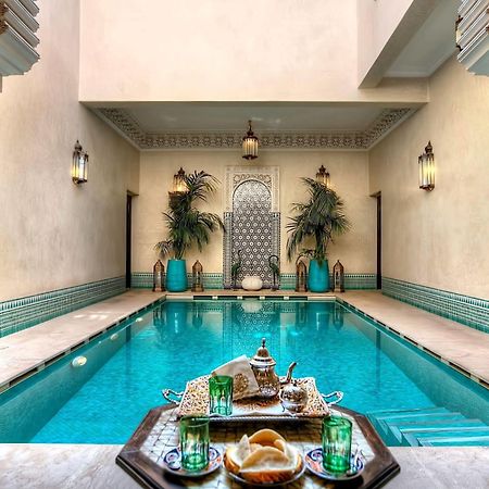 Riad Kniza Marrákes Úszómedence fotó The swimming pool at the hotel